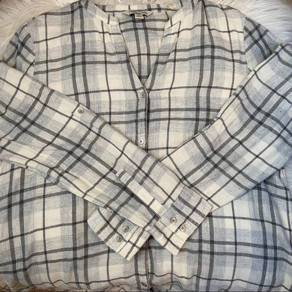 Ladies Calvin Klein Jeans Plaid Button Down